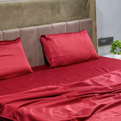 Red Cotton Bed Sheet