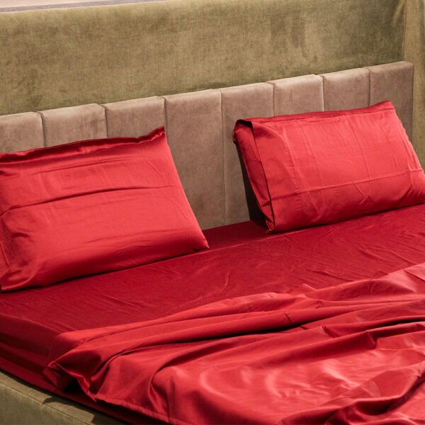 Red Cotton Bed Sheet