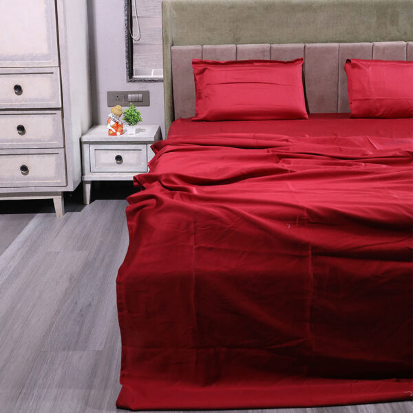 Red Cotton Bed Sheet